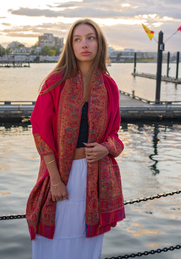 Royal Procession – Woven Hot Pink Heritage Cashmere